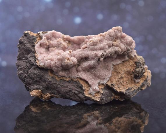 Rhodochrosite Cluster With Matrix From South Africa | Rare | 3.4" | 159.1 Grams