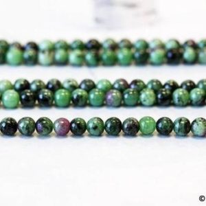 Shop Ruby Zoisite Beads! S/ Ruby Zoisite 6mm/ 4mm/ 3mm Round Beads 15.5" strand Natural Mix Ruby Red Green Small Size Beads For Spacer For Jewelry Designs | Natural genuine beads Ruby Zoisite beads for beading and jewelry making.  #jewelry #beads #beadedjewelry #diyjewelry #jewelrymaking #beadstore #beading #affiliate #ad