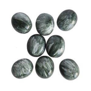 Green SERAPHINITE, Natural Seraphinite Cabochons, Oval Shapre Seraphinite, Rare Gemstone, Loose Gemstone for Jewelry, Calibrated, AAA grade | Natural genuine stones & crystals in various shapes & sizes. Buy raw cut, tumbled, or polished gemstones for making jewelry or crystal healing energy vibration raising reiki stones. #crystals #gemstones #crystalhealing #crystalsandgemstones #energyhealing #affiliate #ad