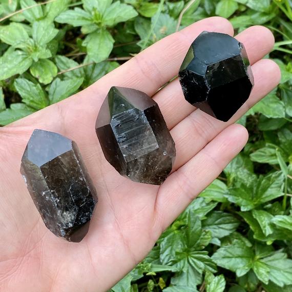Medium Double Terminated Smoky Quartz, Smoky Quartz Points, Generator For Crystal Healing, Double Pointed Crystals