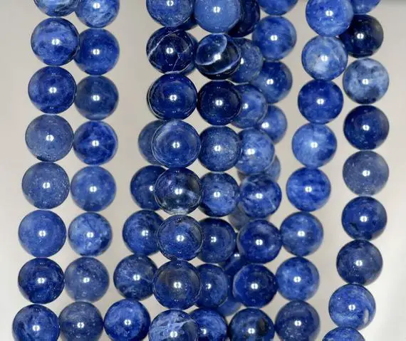 10mm Sodalite Gemstone Dark Blue Round Loose Beads 7 Inch Half Strand (90191845-b66)