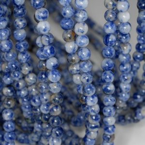 Shop Sodalite Round Beads! 6mm Blueberry Sodalite Gemstone Blue Round Loose Beads 15.5 inch Full Strand (90184141-355) | Natural genuine round Sodalite beads for beading and jewelry making.  #jewelry #beads #beadedjewelry #diyjewelry #jewelrymaking #beadstore #beading #affiliate #ad