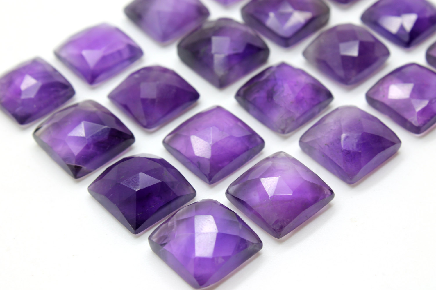 Square Aa Amethyst,amethyst Gemstone,square Cabochons,square Gemstones,square Loose Stones,purple Semiprecious Stone - 1 Stone