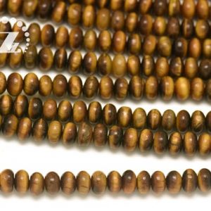 Shop Tiger Eye Rondelle Beads! Yellow Tiger Eye smooth rondelle spacer beads,roundel bead,abacus bead,Genuine Natural,DIY beads,4x6mm 5x8mm 6x10mm,15" full strand | Natural genuine rondelle Tiger Eye beads for beading and jewelry making.  #jewelry #beads #beadedjewelry #diyjewelry #jewelrymaking #beadstore #beading #affiliate #ad