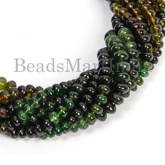 6mm Chrome Tourmaline Beads, Tourmaline Beads, Tourmaline Smooth Beads, Tourmaline Rondelle Beads, Tourmaline Plain Rondelle Beads