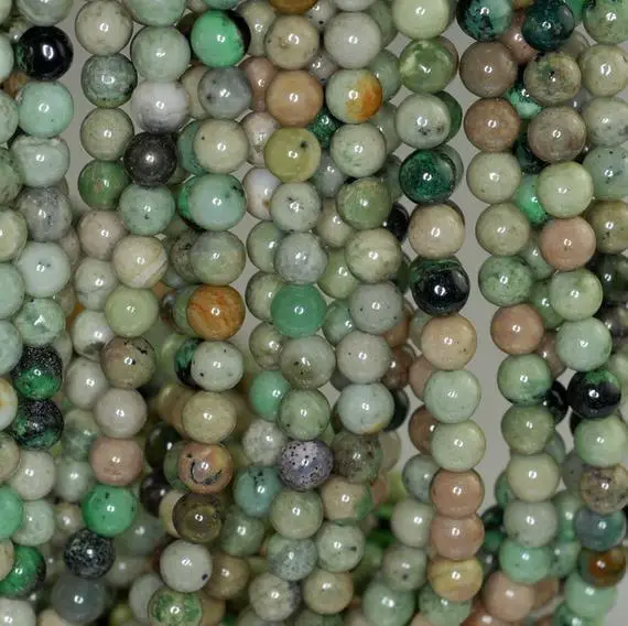 6mm Chrysotine Turquoise Gemstone Light Green Round 6mm Loose Beads 15.5 Inch Full Strand (90183525-788)
