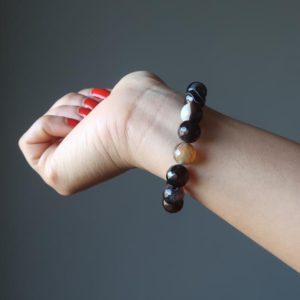 Shop Agate Bracelets! Brown & Black Coffee Agate Bracelet Faceted Stones | Natural genuine Agate bracelets. Buy crystal jewelry, handmade handcrafted artisan jewelry for women.  Unique handmade gift ideas. #jewelry #beadedbracelets #beadedjewelry #gift #shopping #handmadejewelry #fashion #style #product #bracelets #affiliate #ad