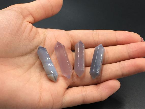 Gray Agate Points Double Terminated Agate Wand Grey Gemstone Point Perfect For Wire Wrapping Mineral Healing Stoned 1piece Ob