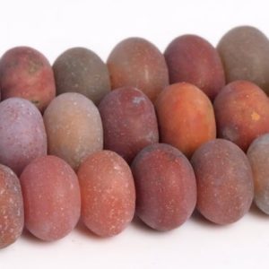 Shop Agate Rondelle Beads! 6x4MM Matte Ocean Fossil Agate Beads Grade AAA Genuine Natural Gemstone Rondelle Loose Beads 15" / 7.5" Bulk Lot Options (108925) | Natural genuine rondelle Agate beads for beading and jewelry making.  #jewelry #beads #beadedjewelry #diyjewelry #jewelrymaking #beadstore #beading #affiliate #ad