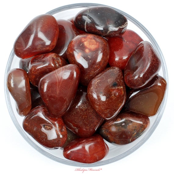 Fire Agate Tumbled Stone, Fire Red Agate, Tumbled Stones, Stones, Crystals, Rocks, Gifts, Gemstones, Gems, Zodiac Crystals, Healing Crystals