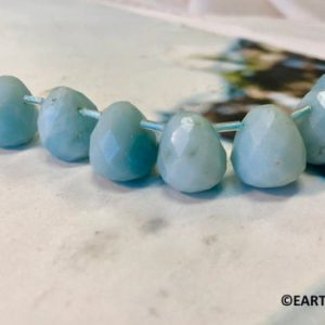 Shop Amazonite Bead Shapes! M/ Amazonite 13x13mm Teardrop Briolette Loose Bead About 30 pcs per strand DIY Matching pairs for handmade Jewelry Light Blue real amazonite | Natural genuine other-shape Amazonite beads for beading and jewelry making.  #jewelry #beads #beadedjewelry #diyjewelry #jewelrymaking #beadstore #beading #affiliate #ad