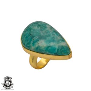 Shop Amazonite Rings! Size 7.5 – Size 9 Amazonite Ring Meditation Ring 24K Gold Ring GPR350 | Natural genuine Amazonite rings, simple unique handcrafted gemstone rings. #rings #jewelry #shopping #gift #handmade #fashion #style #affiliate #ad
