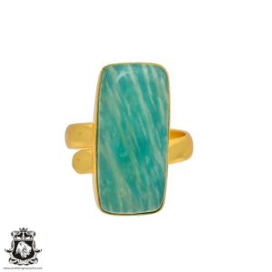 Shop Amazonite Rings! Size 9.5 – Size 11 Amazonite Ring Meditation Ring 24K Gold Ring GPR352 | Natural genuine Amazonite rings, simple unique handcrafted gemstone rings. #rings #jewelry #shopping #gift #handmade #fashion #style #affiliate #ad