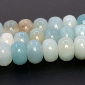Blue Amazonite Beads Grade A Genuine Natural Gemstone Rondelle Loose Beads 6x4MM 8x5MM Bulk Lot Options | Natural genuine rondelle Amazonite beads for beading and jewelry making.  #jewelry #beads #beadedjewelry #diyjewelry #jewelrymaking #beadstore #beading #affiliate #ad