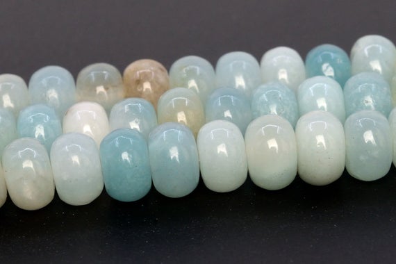 Blue Amazonite Beads Grade A Genuine Natural Gemstone Rondelle Loose Beads 6mm 8mm Bulk Lot Options