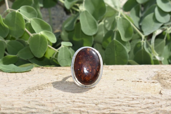 Artisan Amber Ring, 925 Silver Ring, Amber Jewelry, Wedding Ring, Womens Ring, Gift For Her, Statement Ring, New Year Gift, Christmas Sale
