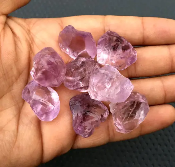 5 Pieces Natural Raw,size 20-30 Mm Pink Amethyst Gemstone,natural Untreated Pink Amethyst Rough, Making Pink Amethyst Pendant Wholesale Raw
