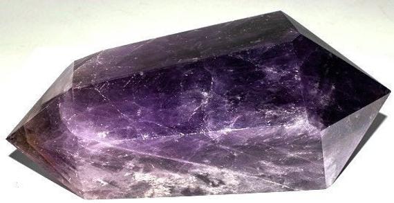Double Terminated Amethyst Point Weighs 1.99  Pounds  Cut And Polished