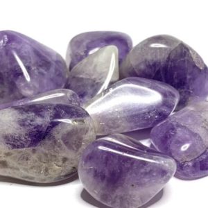 Amethyst Tumbled Stones | Natural genuine stones & crystals in various shapes & sizes. Buy raw cut, tumbled, or polished gemstones for making jewelry or crystal healing energy vibration raising reiki stones. #crystals #gemstones #crystalhealing #crystalsandgemstones #energyhealing #affiliate #ad