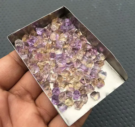 50 Pieces Multi Color Tiny Rough Size 4-6 Mm, Natural Ametrine Gemstone, Raw Ametrine Chunk,rare Healing Crystal,untreated Ametrine Lapidary