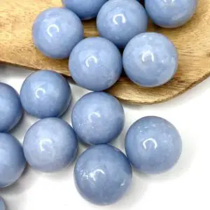 Shop Angelite Shapes! Angelite Crystal Spheres | Natural genuine stones & crystals in various shapes & sizes. Buy raw cut, tumbled, or polished gemstones for making jewelry or crystal healing energy vibration raising reiki stones. #crystals #gemstones #crystalhealing #crystalsandgemstones #energyhealing #affiliate #ad