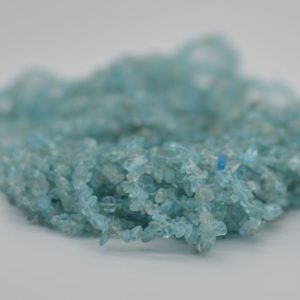 Shop Apatite Chip & Nugget Beads! High Quality Grade A Natural Light Apatite Semi-precious Gemstone Chips Nuggets Beads – 5mm – 8mm, approx 36" Strand | Natural genuine chip Apatite beads for beading and jewelry making.  #jewelry #beads #beadedjewelry #diyjewelry #jewelrymaking #beadstore #beading #affiliate #ad