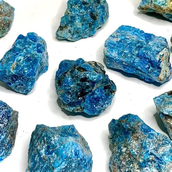 Raw Blue Apatite Crystal, Natural Blue Apatite Stone