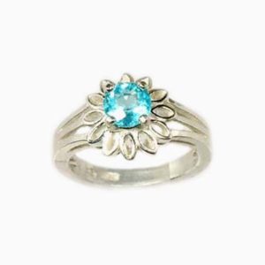 Shop Apatite Rings! Medieval Full Moon Amulet Neon Blue Apatite Ring Strength Tonic Good Health Elixir 19th Century Antique Gemstone Round Meditation Gem #60993 | Natural genuine Apatite rings, simple unique handcrafted gemstone rings. #rings #jewelry #shopping #gift #handmade #fashion #style #affiliate #ad