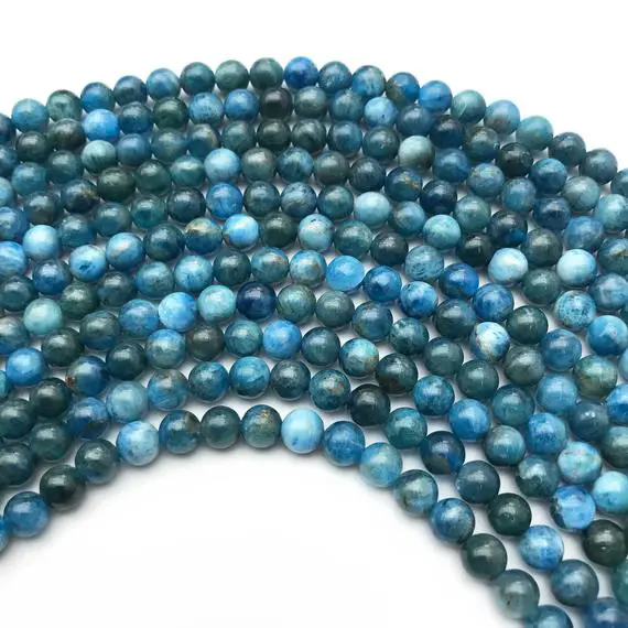 6mm Natural Apatite Beads, Round Gemstone Beads, Wholesale Beads