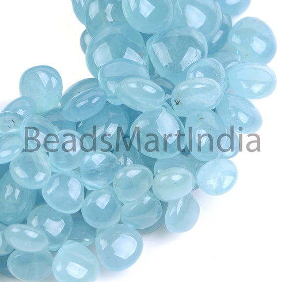 8-12 Mm Aquamarine Plain Smooth Heart Shape Beads, Aquamarine Heart Shape Beads, Aquamarine Plain Beads, Aquamarine Smooth Beads,aaa Quality