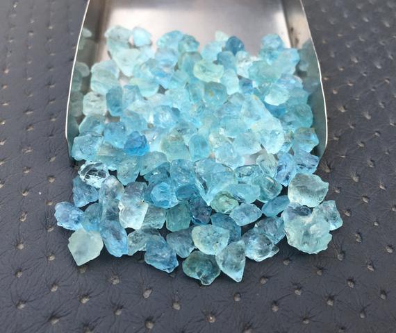50 Pieces Aquamarine 4-6 Mm Raw, Natural Aquamarine Raw Rough Gemstone,blue Aqua Raw Stone, Semi Precious Gemstone, Blue Aquamarine Gemstone