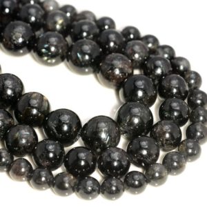 Genuine Natural Black Astrophyllite Gemstone Grade AAA 6mm 8mm 10mm Round Loose Beads (A228) | Natural genuine beads Gemstone beads for beading and jewelry making.  #jewelry #beads #beadedjewelry #diyjewelry #jewelrymaking #beadstore #beading #affiliate #ad