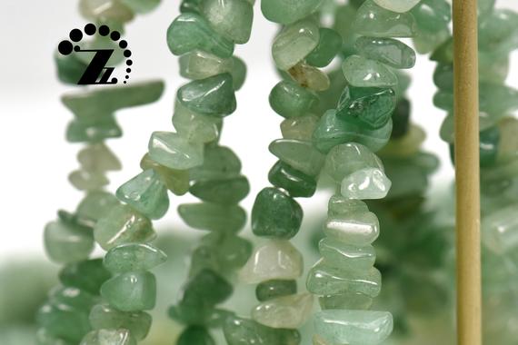 Green Aventurine Chips Beads,irregular Aventurine,gemstone,diy Beads,5-8mm,35" Full Strand