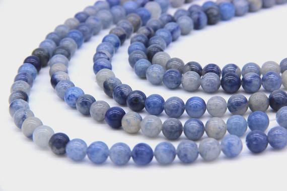 Natural Blue Aventurine Beads 6mm 8mm 10mm 12mm Navy Blue Beads Sapphire Blue Gemstone Beads Aventurine Mala Beads Blue Mala Beads Supplies