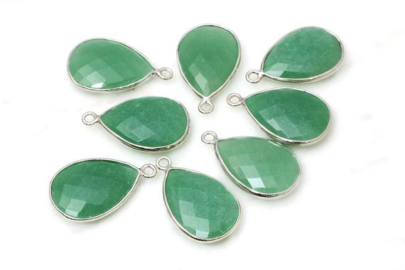 Green Aventurine Pendant,bezel Pendant,brass Pendant,jewelry Making,jewelry Supplies,gemstone Pendant,semiprecious Pendant - Aa Quality