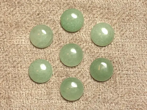 1pc - Cabochon Pierre Aventurine Verte Rond 10mm - 7427039742122