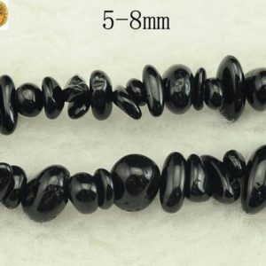 Shop Black Tourmaline Chip & Nugget Beads! Black Tourmaline chip beads,nugget beads,Irregular beads,Tourmaline,natural,gemstone,diy beads,5-8mm,32" full strand | Natural genuine chip Black Tourmaline beads for beading and jewelry making.  #jewelry #beads #beadedjewelry #diyjewelry #jewelrymaking #beadstore #beading #affiliate #ad