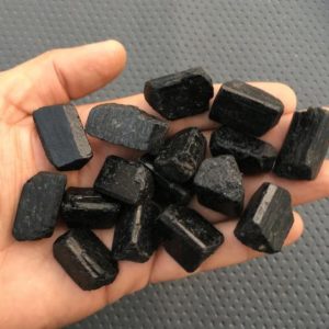 Shop Raw & Rough Black Tourmaline Stones! 5 Pieces Protection Stone Size 15×25-20×30 MM,Natural Black Tourmaline Gemstone,Raw Crystal Energy,Rough Gemstone,Raw Black Tourmaline Stone | Natural genuine stones & crystals in various shapes & sizes. Buy raw cut, tumbled, or polished gemstones for making jewelry or crystal healing energy vibration raising reiki stones. #crystals #gemstones #crystalhealing #crystalsandgemstones #energyhealing #affiliate #ad