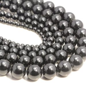 Genuine Natural Black Tourmaline Gemstone Grade AAA 4mm 6mm 8mm 10mm 12mm Round Loose Beads 15 inch Full Strand | Natural genuine beads Gemstone beads for beading and jewelry making.  #jewelry #beads #beadedjewelry #diyjewelry #jewelrymaking #beadstore #beading #affiliate #ad