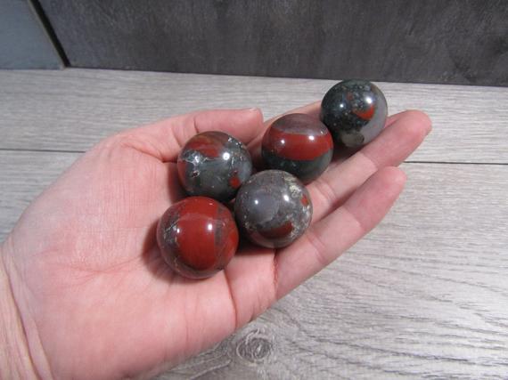 African Bloodstone Sphere 26 Mm To 30 Mm Crystal Ball