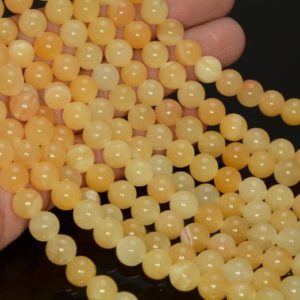 8mm Natural Rare Honey Calcite Gemstone Grade AAA Orange Smooth Round 8mm Beads 15.5 inch Full Strand LOT 1,2,6,12 and 50 (80005162-458) | Natural genuine round Calcite beads for beading and jewelry making.  #jewelry #beads #beadedjewelry #diyjewelry #jewelrymaking #beadstore #beading #affiliate #ad
