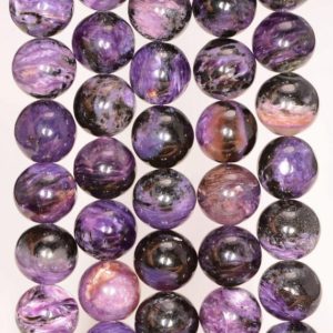 Shop Charoite Round Beads! 12mm Genuine Charoite Gemstone AA Purple Round Loose Beads 7 inch Half Strand (80006129-486) | Natural genuine round Charoite beads for beading and jewelry making.  #jewelry #beads #beadedjewelry #diyjewelry #jewelrymaking #beadstore #beading #affiliate #ad