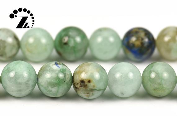 Chrysocolla Smooth Round Beads,green Phoenix Stone,genuine,natural,gemstone,diy Beads,grade A,10mm,15" Full Strand