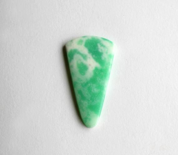 Mint Chrysoprase Cabochon - Natural Green Stone Cab - Destash