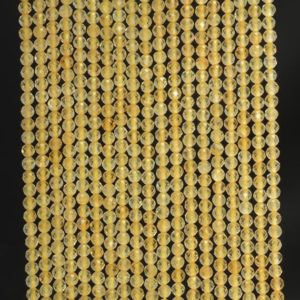 Shop Citrine Beads! 2mm Genuine Natural Citrine Gemstone Grade AAA Yellow Micro Faceted Round Loose Beads 15.5 inch Full Strand (90143422-107-2g) | Natural genuine beads Citrine beads for beading and jewelry making.  #jewelry #beads #beadedjewelry #diyjewelry #jewelrymaking #beadstore #beading #affiliate #ad