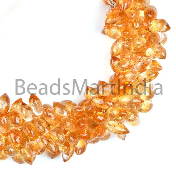 4x7-5.50x12 Mm Citrine Faceted Loi Gemstone Beads, Citrine Faceted Side Drill Gemstone Beads, Citrine Faceted Beads, Citrine Loi Beads