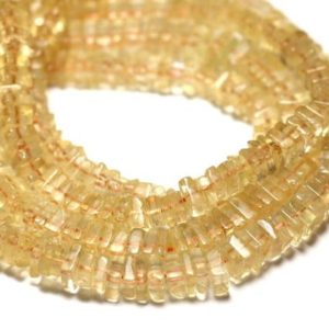 Shop Citrine Bead Shapes! 10pc – Stone Pearls – Heishi Square Citrine 3-4mm – 8741140008892 | Natural genuine other-shape Citrine beads for beading and jewelry making.  #jewelry #beads #beadedjewelry #diyjewelry #jewelrymaking #beadstore #beading #affiliate #ad