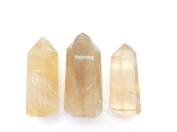 Large Polished Natural Citrine Point (2" - 5") - Natural Citrine Crystal - Citrine Point - Polished Natural Citrine Tower- Not Heat Treated