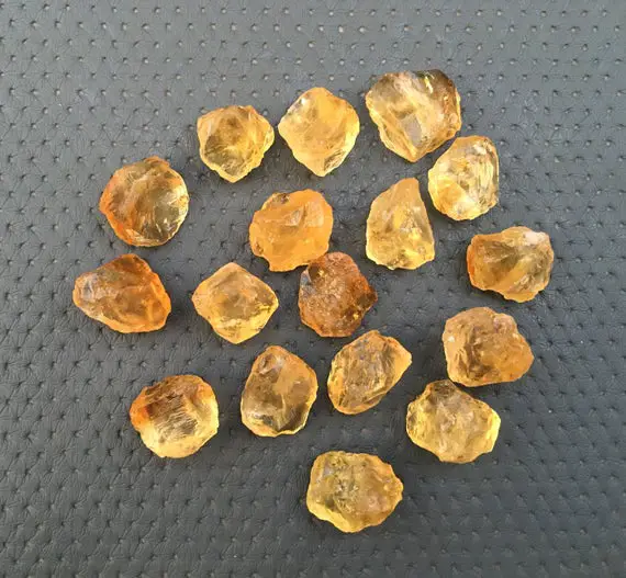 5 Pieces Citrine Raw18-22 Mm, Natural Citrine Cluster Raw Healing Crystal Stones,loose Citrine Rough November Birthstone Wholesale Rough