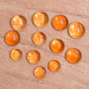 Shop Citrine Round Beads! AAA+ Citrine Gemstone 6mm, 7mm, 8mm Round Cabochon | Citrine Semi Precious Gemstone Flat Back Smooth Cabs | Citrine Loose Gemstone Cabochon | Natural genuine round Citrine beads for beading and jewelry making.  #jewelry #beads #beadedjewelry #diyjewelry #jewelrymaking #beadstore #beading #affiliate #ad